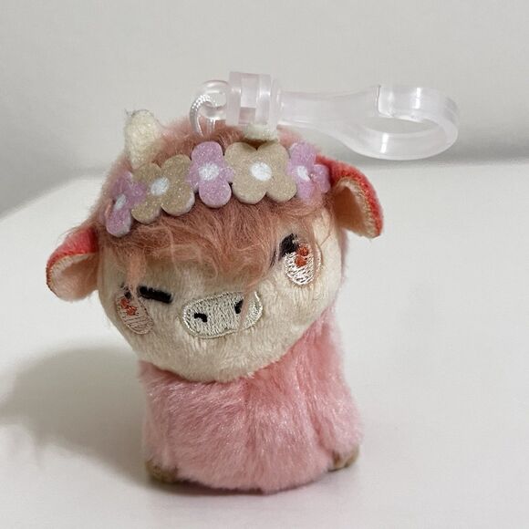 Honeymaru Mini Fluffy Highland Cow Plush Bag Clip Keychain BoxLunch Exclusive - Picture 10 of 10